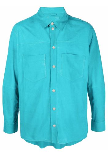 Desa 1972 multi-pocket suede shirt - Blue