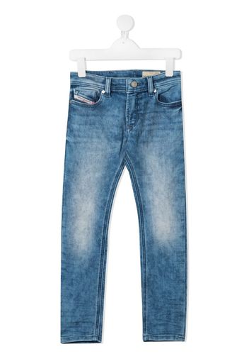 straight leg faded Monki jeans