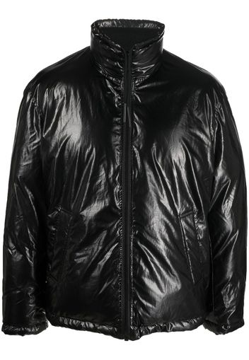 Diesel logo-print padded jacket - Black