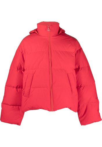 Diesel W-Oval debossed-logo puffer jacket - Red