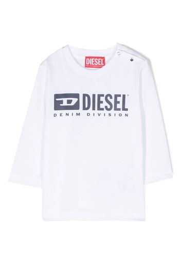 Diesel Kids logo-print cotton T-shirt - White