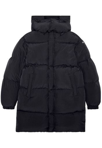 Diesel hooded zip-up padded coat - Black