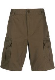 Diesel logo-embroidered cotton cargo shorts - Green