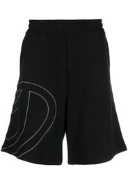 Diesel P-Crow Megoval cotton shorts - Black