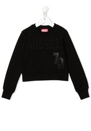 Diesel Kids patch-detail crew neck sweatshirt - Black