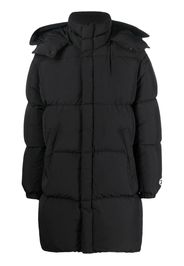 Diesel padded hooded midi coat - Black