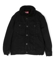 Diesel Kids logo-patch denim jacket - Black