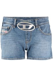 Diesel logo plaque denim shorts - Blue