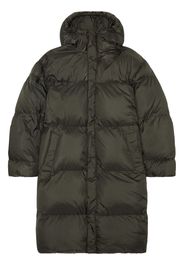 Diesel oval-D hooded puffer coat - Black