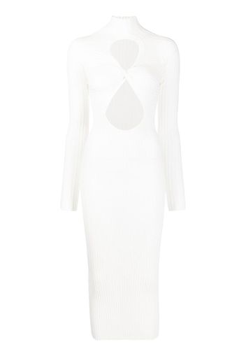 Dion Lee cut-detail knit dress - White