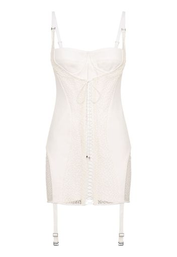 Dion Lee sleeveless corset-style minidress - White