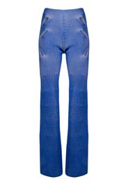 Dion Lee cut-out detail knit trousers - Blue