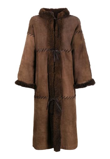 1980s pre-owned sheepskin midi coat