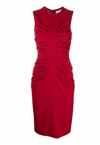 Christian Dior 2000s pre-owned ruched fitted dress - Red