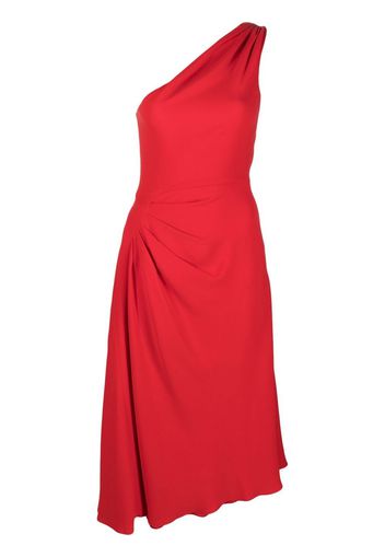 Christian Dior 2010 pre-owned gathered one-shoulder silk dress