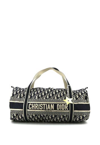 Christian Dior 2020 pre-owned Oblique-pattern holdall bag - Blue