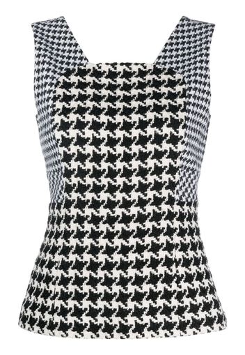 Christian Dior 2010 pre-owned houndstooth top - Black