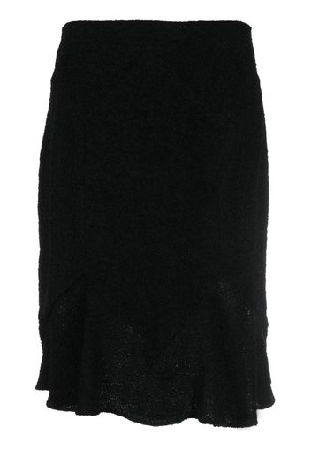 Christian Dior 1990s flared-hem knitted skirt - Black