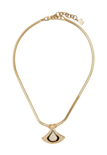 Christian Dior pre-owned crystal pendant necklace - Gold