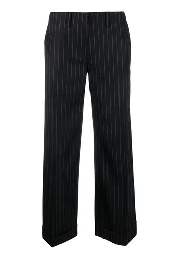 Christian Dior 1990s low-rise pinstripe trousers - Black