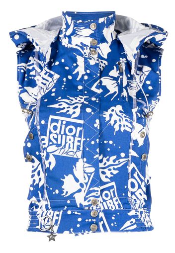 Christian Dior 1990-2000s pre-owned Surf Chick hooded vest - Blue