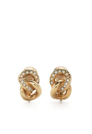 Christian Dior 1990s pre-owned chain-link clip-on earrings - Gold