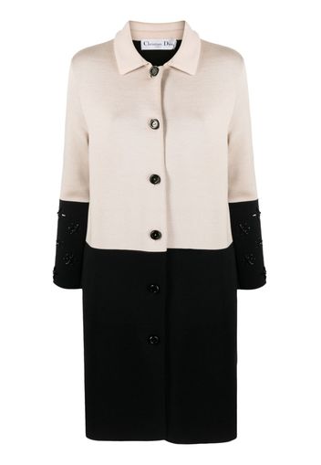 Christian Dior 2010 pre-owned bicolour knee-length coat - Neutrals