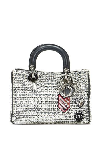 Christian Dior pre-owned Lady Dior embellished tote bag - Silver