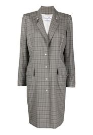 Christian Dior 2002 pre-owned above-the-knee checked coat - Grey