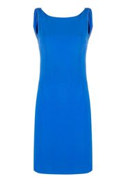 Christian Dior 2010s pre-owned draped back sleeveless dress - Blue