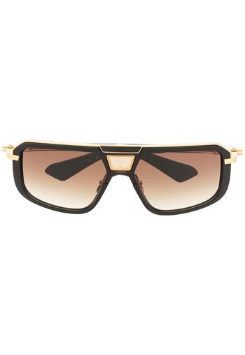 two-tone square-frame sunglasses