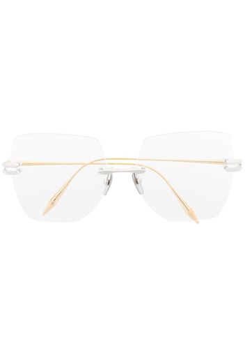 Dita Eyewear oversized square-frame glasses - Gold