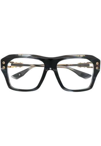 Dita Eyewear marbled pattern square glasses - Black