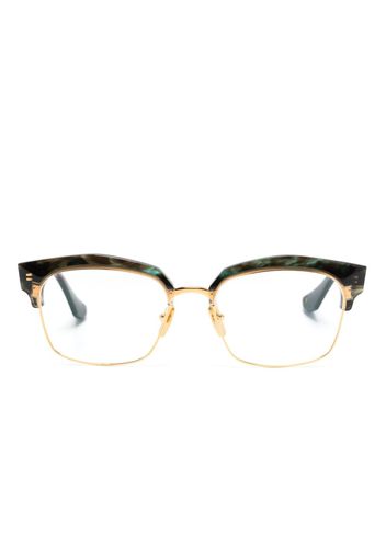 Dita Eyewear marble-panel detail glasses - Green