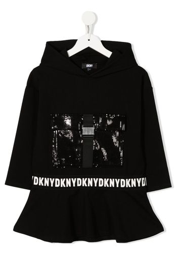 DKNY KIDS sequin-embellished hooded jumper - Black