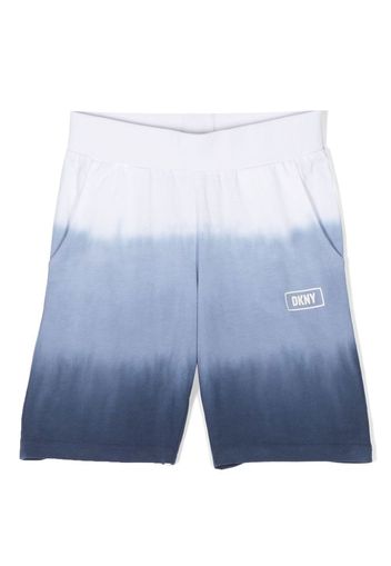 Dkny Kids logo-print track shorts - White