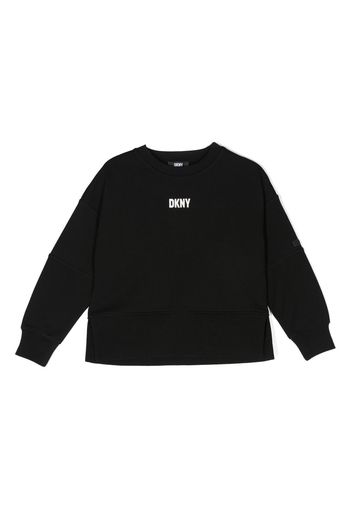 Dkny Kids logo-print cotton sweatshirt - Black