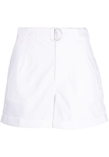 DKNY belted cotton mini shorts - White