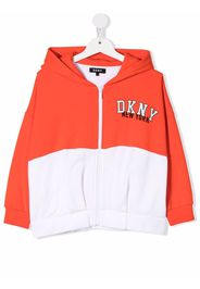 Dkny Kids logo-print zip-up hoodie - Orange