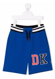 Dkny Kids embroidered-logo track shorts - Blue