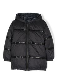 Dkny Kids logo-print reversible padded jacket - Black