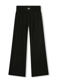 Dkny Kids logo-appliqué pleated trousers - Black
