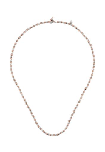 9kt rose gold and silver mini Granelli necklace