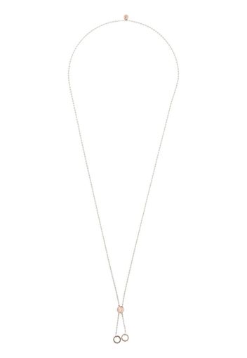 9kt rose gold and silver Bollicine necklace