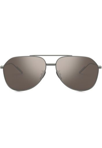 mirrored aviator-frame sunglasses