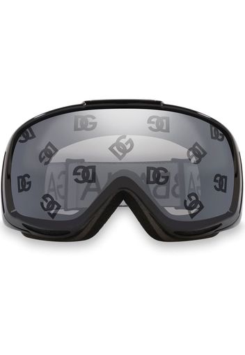 Dolce & Gabbana Eyewear logo-print strap ski sunglasses - Black
