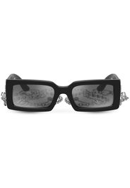 Dolce & Gabbana Eyewear Zebra rectangle-frame sunglasses - Black