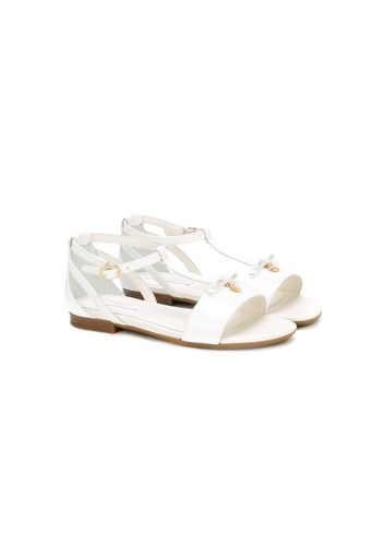 Dolce & Gabbana Kids strappy flat sandals - White