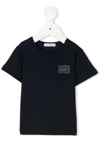 Dolce & Gabbana Kids logo plaque T-shirt - Blue