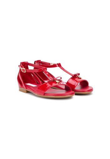 bow front T-bar sandals